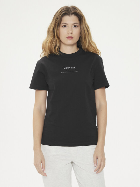Calvin Klein Calvin Klein T-krekls Multi Logo K20K207215 Melns Regular Fit