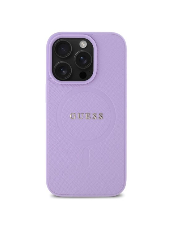 Guess Guess Etui na telefon Saffiano Fioletowy