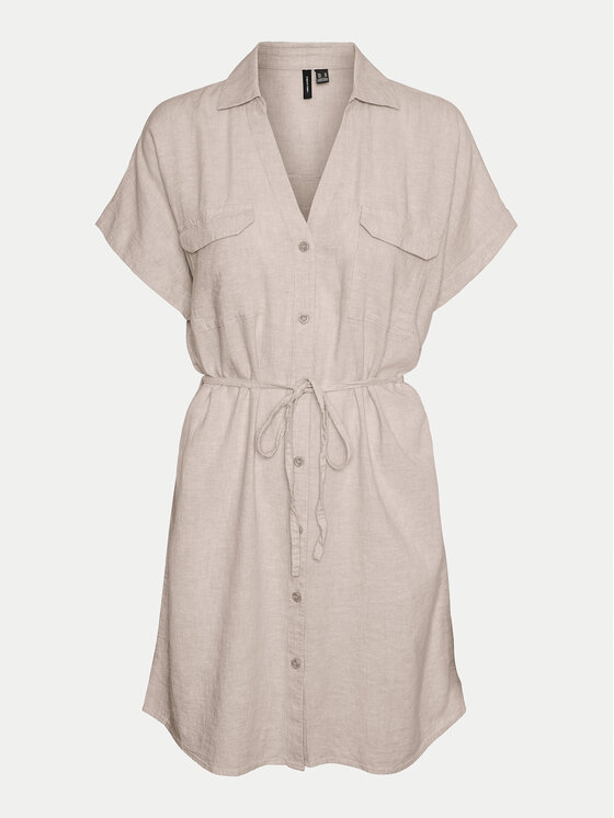 Vero Moda Vero Moda Vasarinė suknelė Linn 10323027 Pilka Relaxed Fit