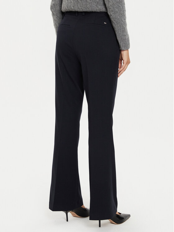 Tommy Hilfiger Tommy Hilfiger Hlače iz tkanine Core WW0WW42953 Mornarsko modra Flare Fit