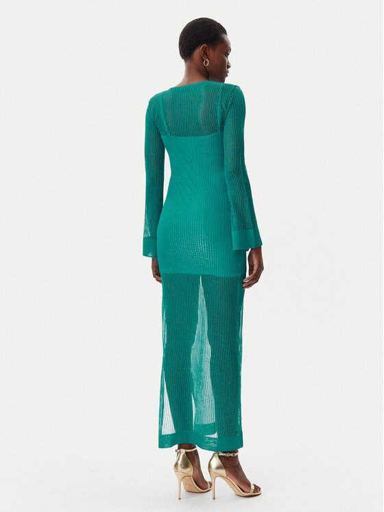 Simona Corsellini Simona Corsellini Трикотажна сукня P25CPABO0201 Бірюзовий Regular Fit