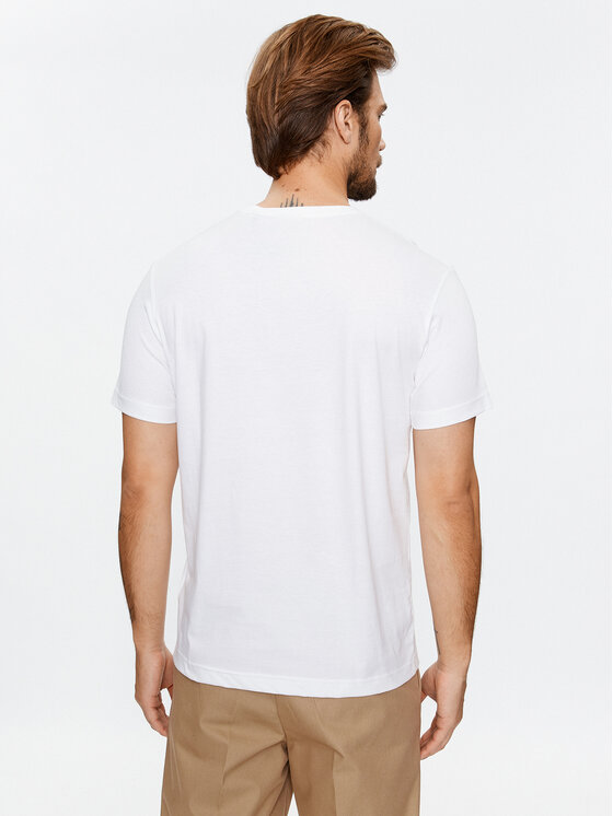Gant Gant Tričko Shield 2003184 Biela Regular Fit