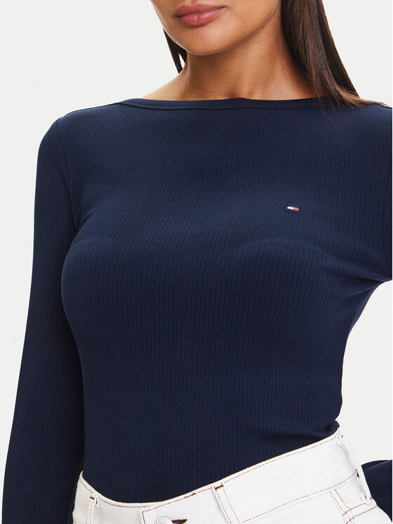 Tommy Hilfiger Tommy Hilfiger Блуза WW0WW47309 Тъмносин Slim Fit