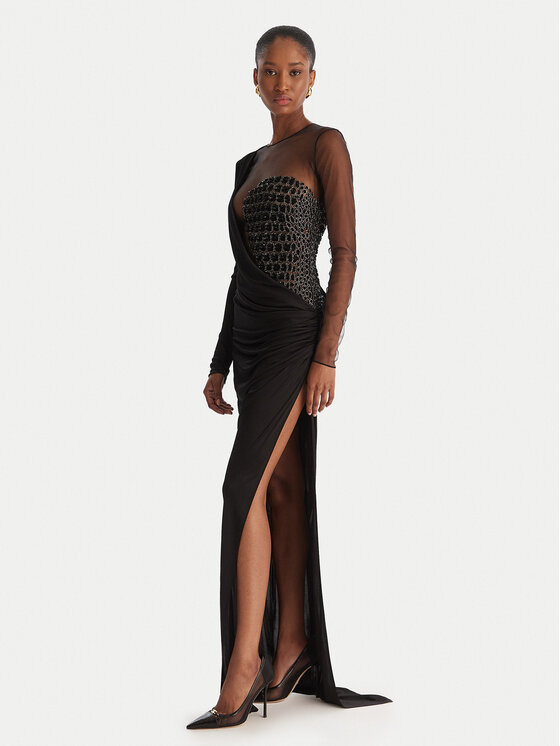 Elisabetta Franchi Elisabetta Franchi Večerní šaty AB-R22-57E2-V890 Černá Slim Fit