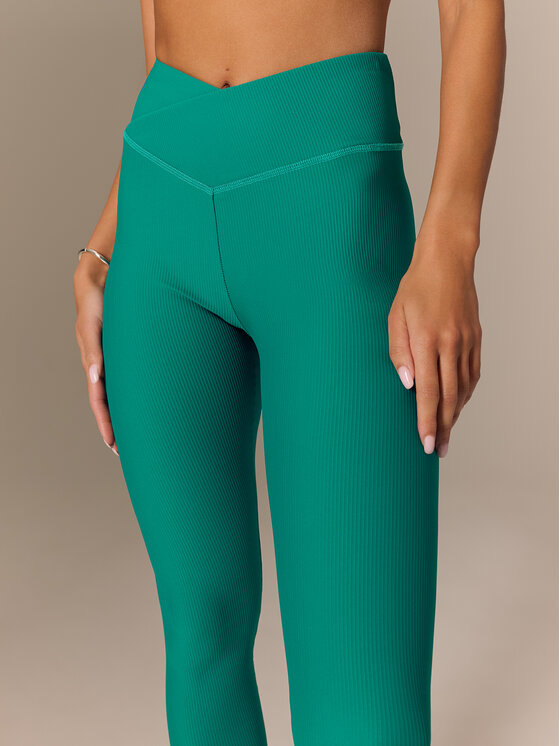 4F 4F Legginsy BLOOM MODE Zielony Slim Fit