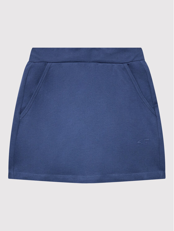 4F 4F Φούστα HJL22-JSPUD001 Σκούρο μπλε Regular Fit