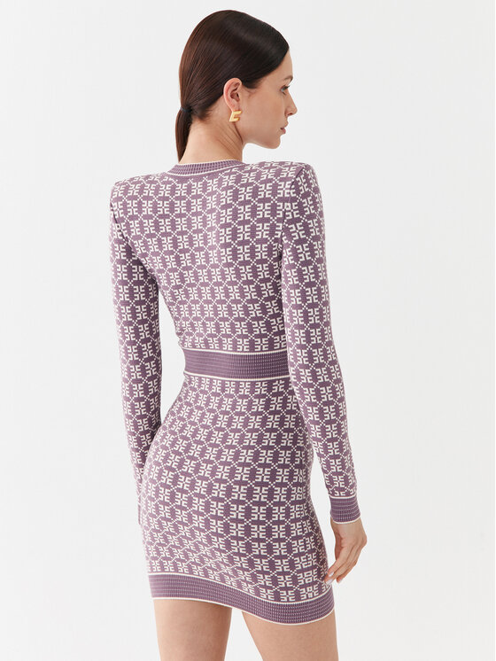 Elisabetta Franchi Elisabetta Franchi Džemper haljina AM-94Q-36E2-V550 Ljubičasta Slim Fit