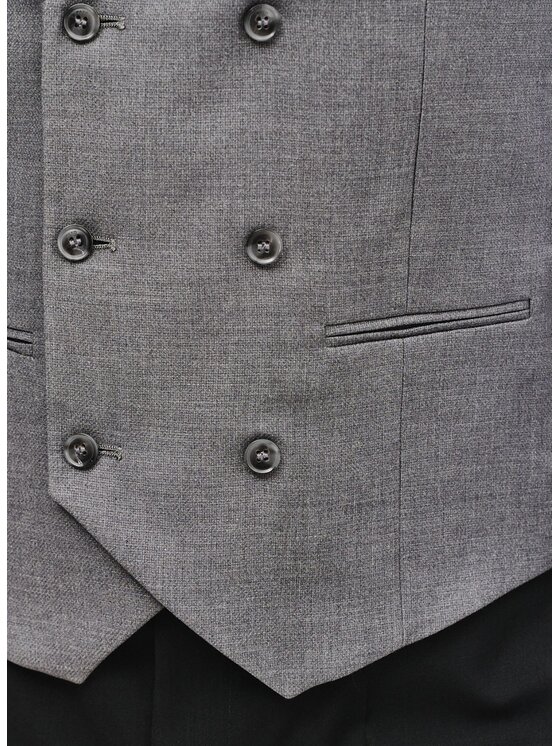 Pako Lorente Pako Lorente Kamizelka garniturowa P25SF-8X-002 Szary Slim Fit