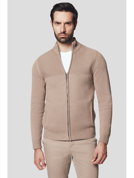 Lancerto Lancerto Kardigan Craig SW073224000096 Beżowy Regular Fit