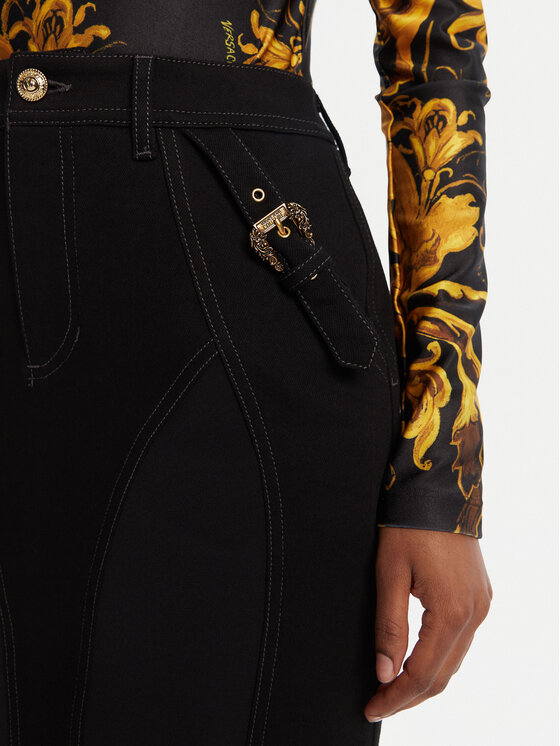 Versace Jeans Couture Versace Jeans Couture Džínová sukně 79HAE84M DT037 Černá Slim Fit