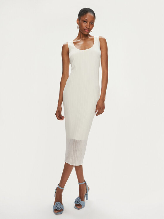 PINKO Pinko Vsakodnevna obleka Dune 103540 A1ND Écru Slim Fit