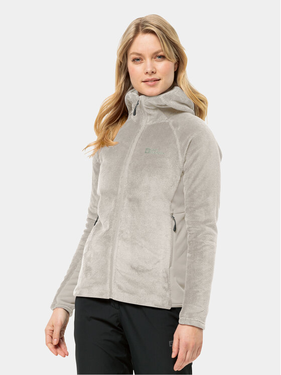 Jack Wolfskin Jack Wolfskin Fleecová mikina Rotwand Hooded Fz 1710742 Šedá Regular Fit