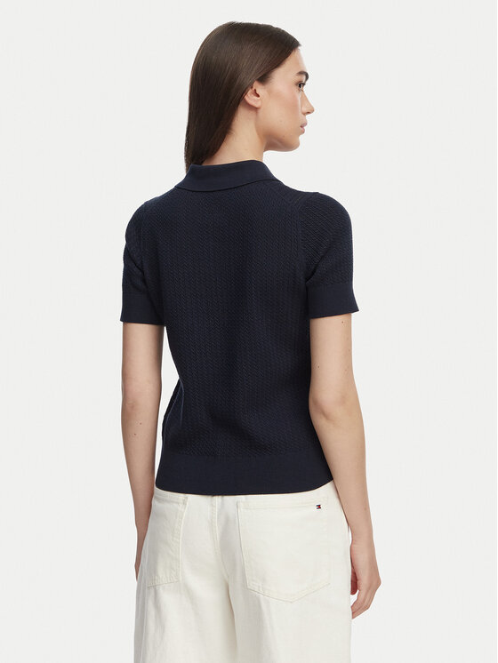 Tommy Hilfiger Tommy Hilfiger Pulover WW0WW49362 Mornarsko modra Slim Fit