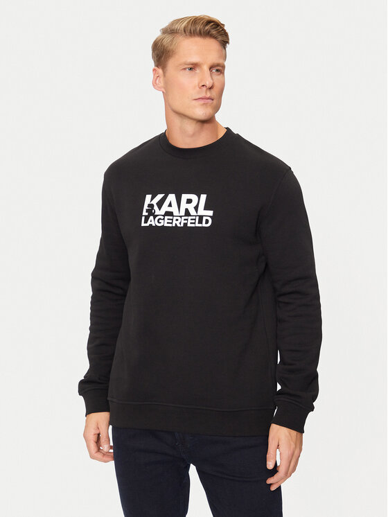 KARL LAGERFELD Džemperis ar kapuci 705091 544917 Melns Regular Fit