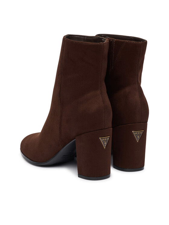 Guess Guess Botki FLFBER SUE10 Brązowy ciemny