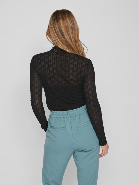 Vila Vila Блузка 14088387 Чорний Slim Fit