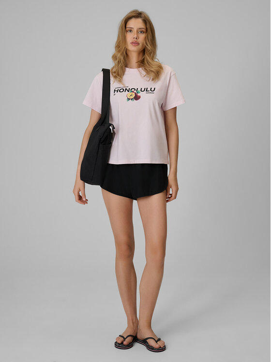 4F 4F T-Shirt T-SHIRT GALLERY Różowy jasny Loose Fit