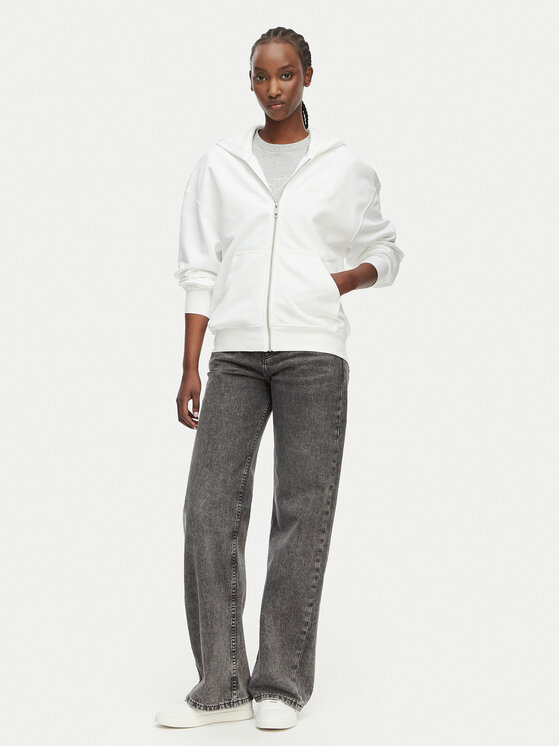 Calvin Klein Calvin Klein Суитшърт LV044G215G Бял Relaxed Fit
