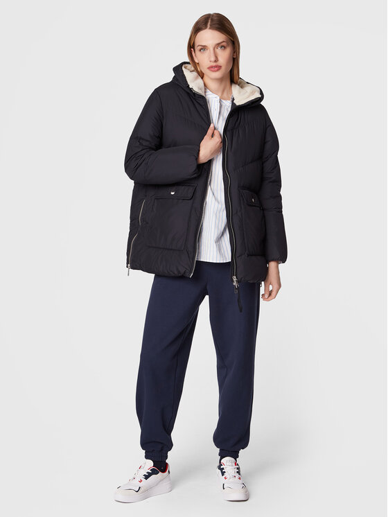 Tommy Hilfiger Tommy Hilfiger Zimné bundy Chevron Sorona WW0WW36211 Tmavomodrá Relaxed Fit