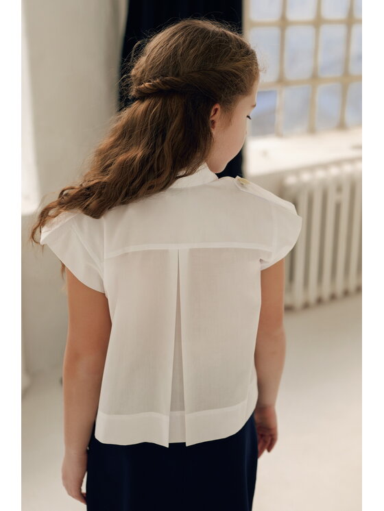 SLY SLY Bluzka 5S-101 Biały Comfortable Fit