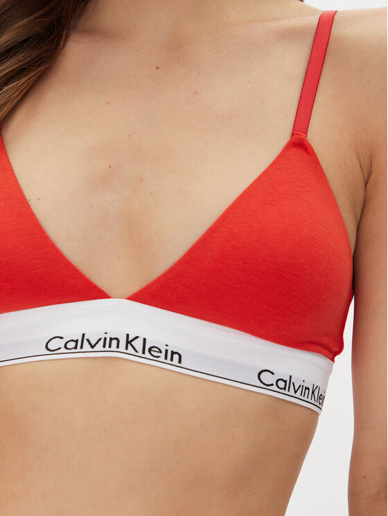 Calvin Klein Underwear Calvin Klein Underwear Bralette krūšturis Lightly Lined Triangle 000QF5650E Sarkans