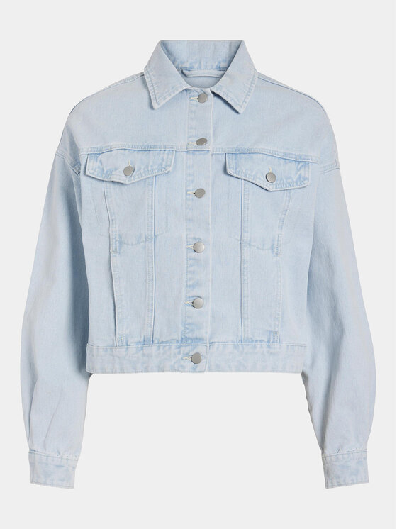 Vila Vila Jeans jakna Kira 14096848 Modra Regular Fit