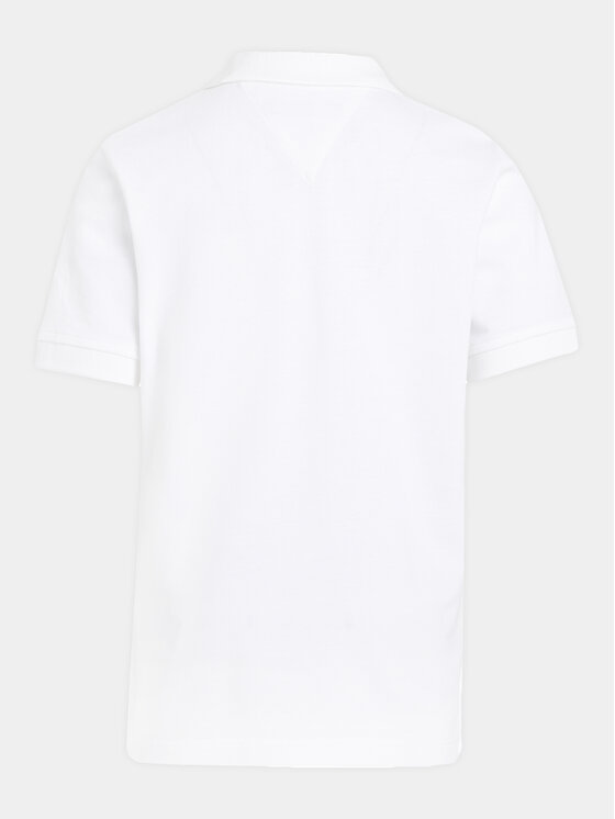 Tommy Hilfiger Tommy Hilfiger Тениска с яка и копчета Monotype KB0KB08801 Бял Regular Fit
