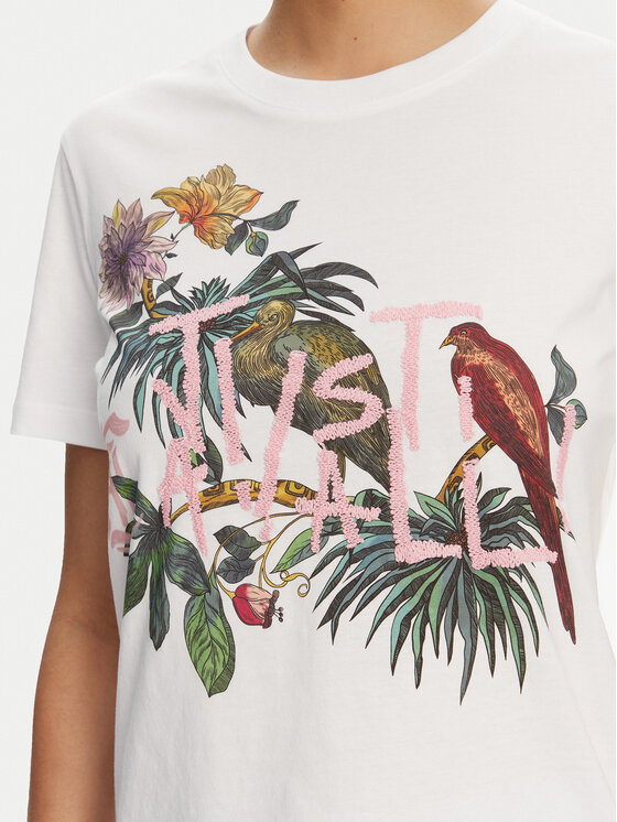 Just Cavalli Just Cavalli Tricou 78PAHA01 Alb Regular Fit