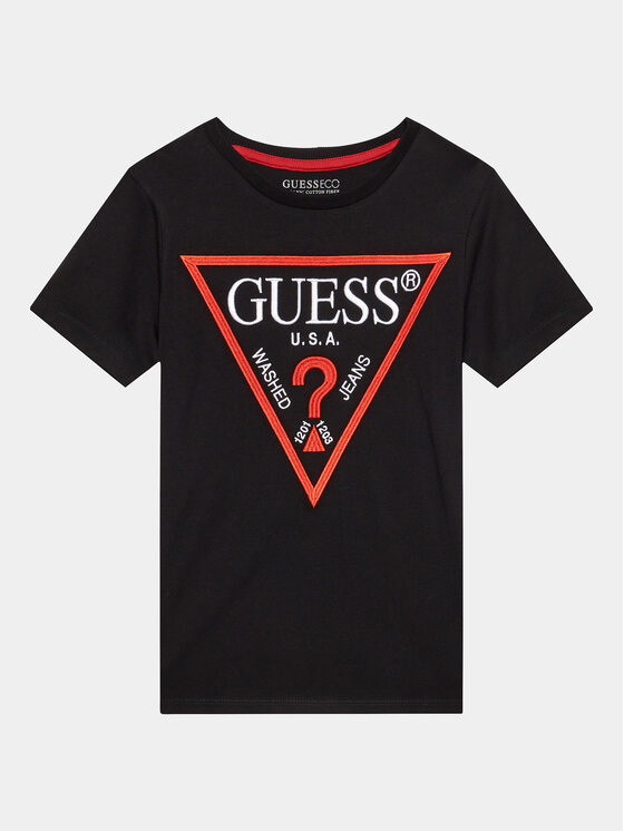 Guess Guess Majica L3BI41 K8HM4 Črna Regular Fit