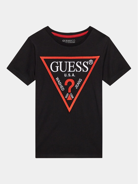 Guess T-krekls L3BI41 K8HM4 Melns Regular Fit