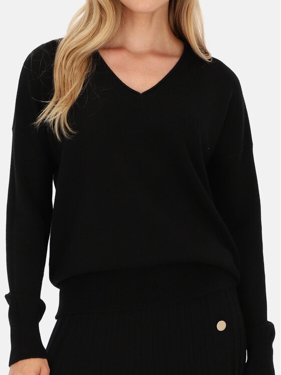 L’AF L’AF Sweter Aura Czarny Regular Fit