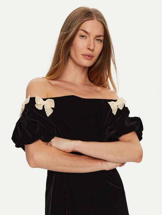 Eleh Eleh Коктейльна сукня E00202 Чорний Regular Fit