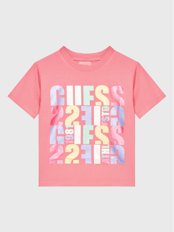 Guess T-krekls J3GI32 I3Z14 Rozā Boxy Fit