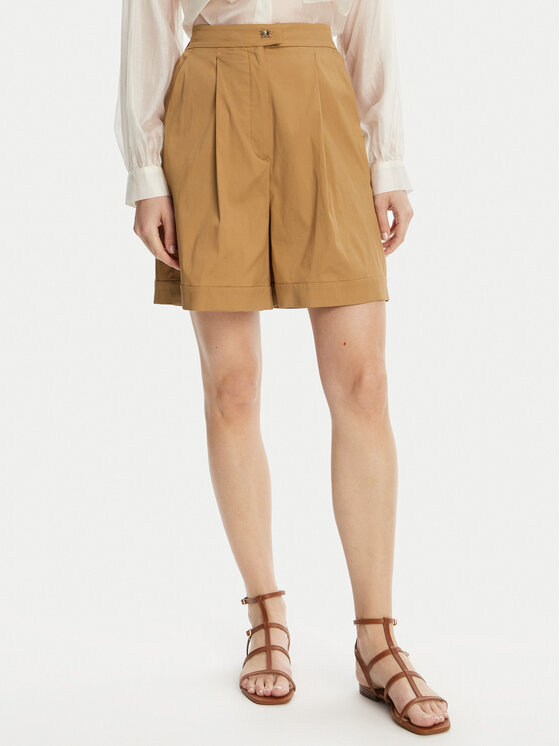 Max Mara Beachwear Max Mara Beachwear Bermuda nadrág Sultano 2516141019 Barna Relaxed Fit