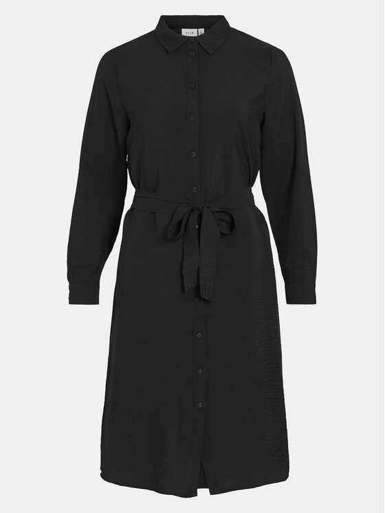 Vila Vila Rochie tip cămașă Domira 14095932 Negru Regular Fit