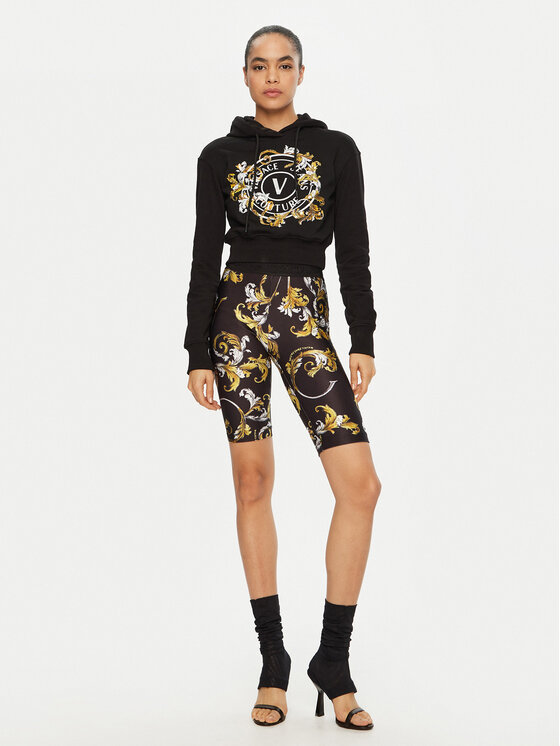 Versace Jeans Couture Versace Jeans Couture Pantaloni scurți ciclism 78HAC106 Negru Slim Fit