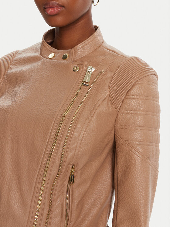 Guess Guess Яке от имитация на кожа W5YL1 9WHDS0 Бежов Regular Fit