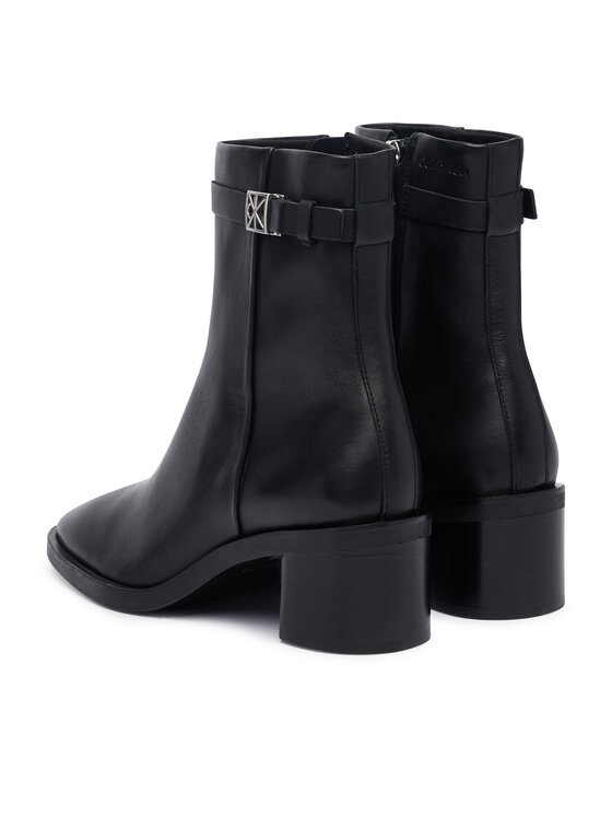 Calvin Klein Calvin Klein Botine Block Heel Ank Boot Lth Hdw HW0HW03171 Negru