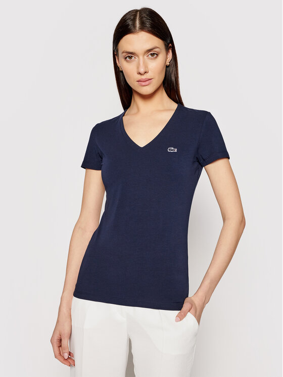 Lacoste Lacoste Tricou TF0999 Bleumarin Regular Fit