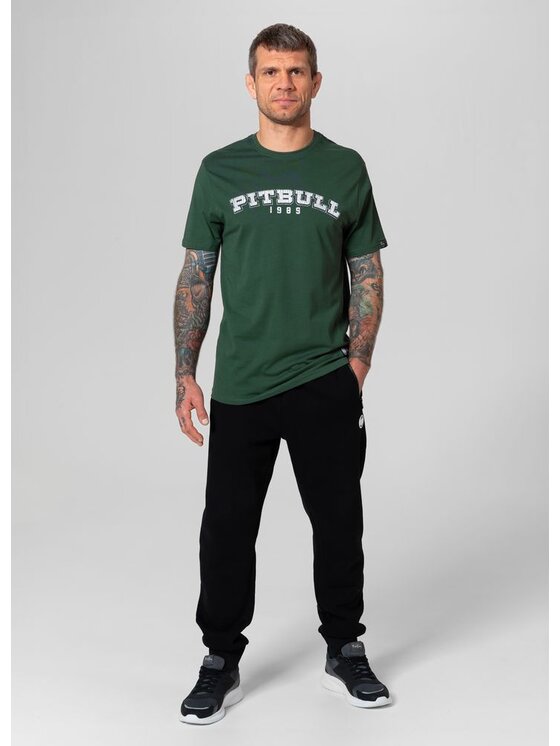 PITBULL PITBULL T-Shirt Koszulka Zielony Regular Fit
