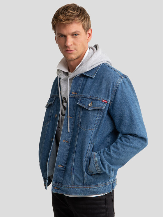 BIG STAR BIG STAR Kurtka jeansowa CARL Niebieski Basic Fit