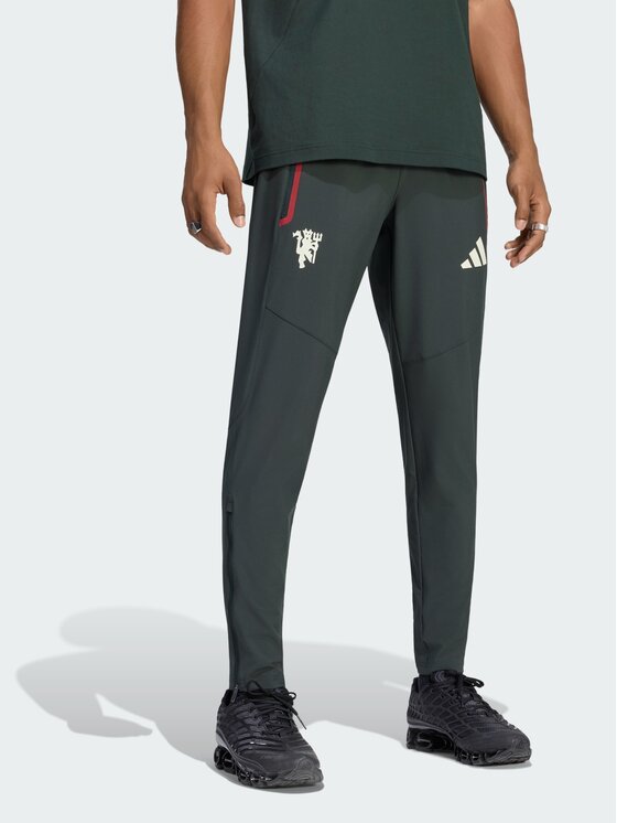 adidas adidas Spodnie materiałowe 172027 Zielony Regular Fit