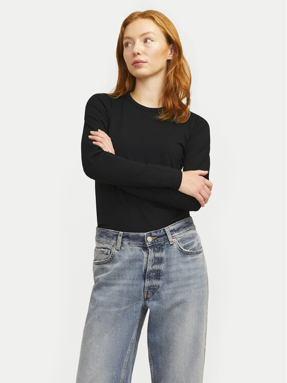 JJXX Bluză Celine 12258414 Negru Slim Fit