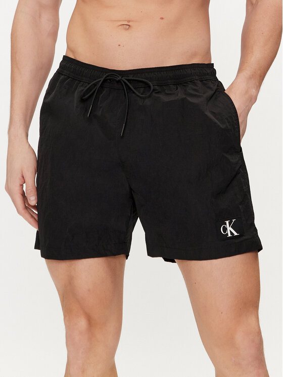 Calvin Klein Swimwear Calvin Klein Swimwear Plavecké šortky KM0KM00980 Čierna Regular Fit