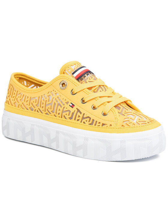 Tommy hilfiger deals yellow sneakers