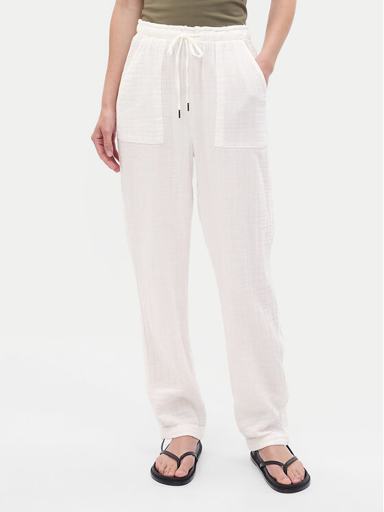 Gap Gap Hlače 541243-02 Bijela Loose Fit