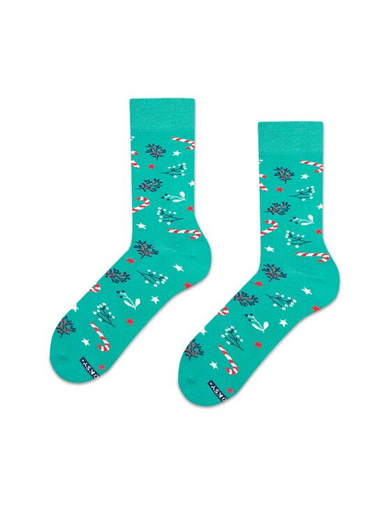 Zooksy Zooksy Zestaw 2 par wysokich skarpet unisex mixTURY Zielony