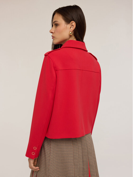 Motivi Motivi Cappotto Q590Q101013N016 Rosso Regular Fit