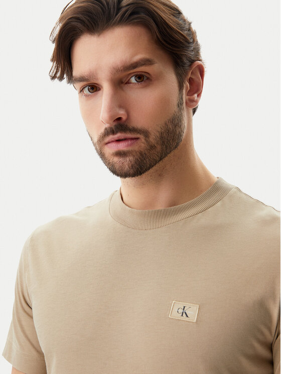 Calvin Klein Jeans Calvin Klein Jeans Тишърт J30J327100 Бежов Regular Fit