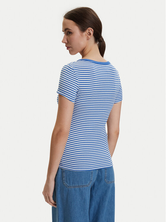 Tommy Jeans Tommy Jeans Póló DW0DW17385 Kék Slim Fit